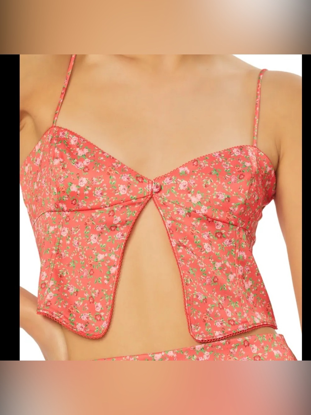 AFRM Rakeem Cutaway Crop Camisole, M